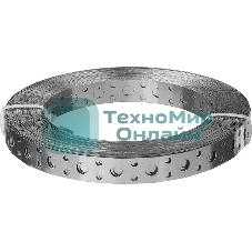 Лента перфорированная 12х0,55, оцинкованная прямая (25 м) - накл. 123882 Tech-KREP