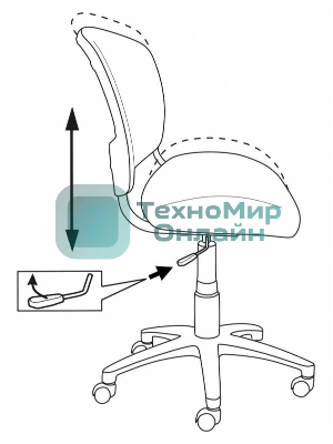 Кресло Бюрократ CH-W296NX белый, сетка, 120 кг