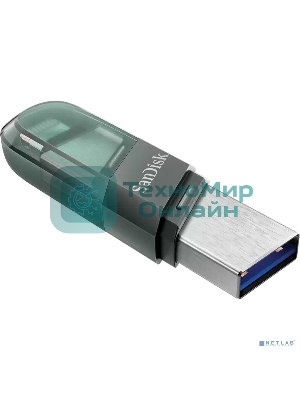 Флешка USB Sandisk 128Gb iXpand Flip SDIX90N-128G-GN6NE USB3.1 зеленый/серебристый
