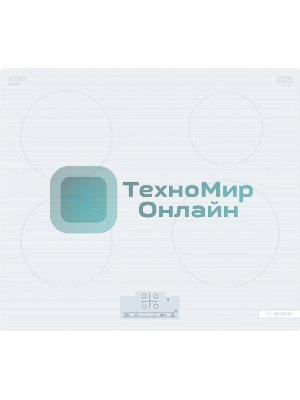 Индукционная варочная панель Bosch PUE612BB1J, 60 см, индукция,сенсорное управление, белый