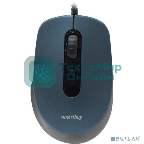 Мышь проводная беззвучная Smartbuy ONE 265-B синяя / 40 SBM-265-B