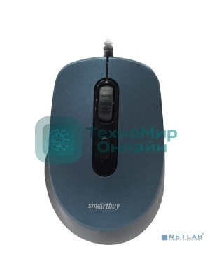 Мышь проводная беззвучная Smartbuy ONE 265-B синяя / 40 SBM-265-B