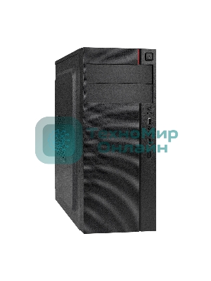 Компьютерный корпус Miditower ExeGate AA-440-UNS450 (ATX, БП UNS450 с вент. 12см, 2*USB, аудио, черный)