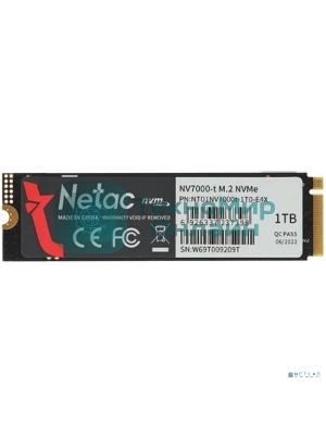 Накопитель SSD Netac NV7000-T, 1Tb, M.2 2280, PCIe 4.0 x4, NVMe, R/W 7300/6600, с радиатором