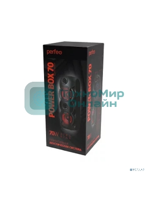 Портативная акустическая система Perfeo ”Power Box 70” EQ,USB, microSD, AUX, FM, MIC, TWS черный