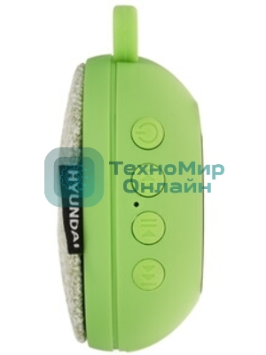 Колонка портативная Hyundai H-PAC130 светло-зеленый 3W 1.0 BT/3.5Jack/USB 10м 300mAh