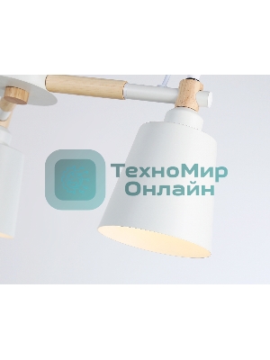 Светильник Ambrella light TR82204/3 WH/LW белый/светлое дерево E27/3 max 40W D560*430