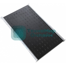 Полка перфорированная ЦМО выдвижная с телескопическими направляющими, глубина 620 мм, черный (ТСВ-62-9005)