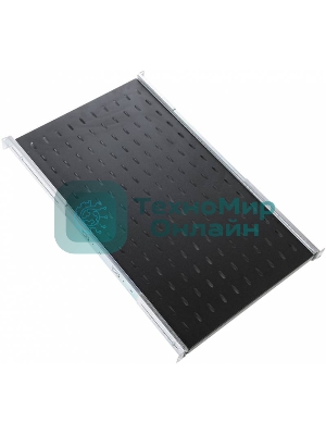 Полка перфорированная ЦМО выдвижная с телескопическими направляющими, глубина 620 мм, черный (ТСВ-62-9005)