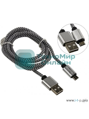 Кабель Defender USB08-03T PRO USB2.0 белый, AM-MicroBM, 1m, 2.1A