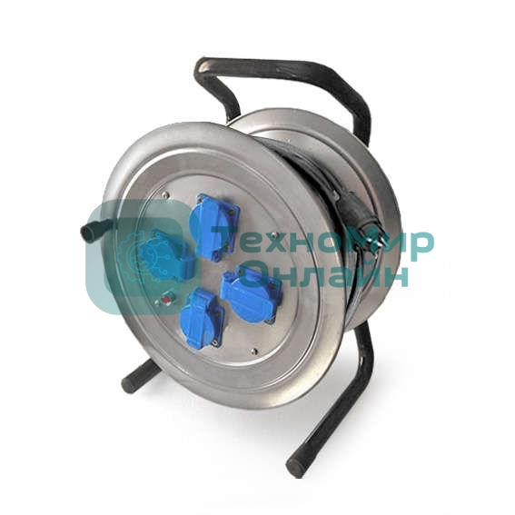 Удлинитель Союз ТМ сил. на металл. катушке с 4 гн. 4000 Вт з/к КГ IP-44 30 м 481S-4003