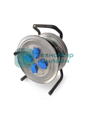 Удлинитель Союз ТМ сил. на металл. катушке с 4 гн. 4000 Вт з/к КГ IP-44 30 м 481S-4003