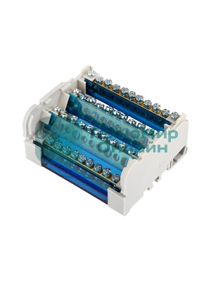 Шина на DIN-рейку в корпусе (кросс-модуль) Rexant 4х11