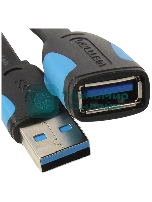 Кабель-удлинитель Vention USB 3.0 AM/AF - 3 м плоский VAS-A13-B300
