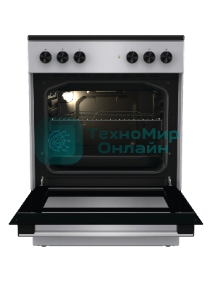 Плита электрическая Gorenje GEC6A11SG серый, конфорок 4 электрических, духовка 65 л, 60 см x 85 см x 60 см