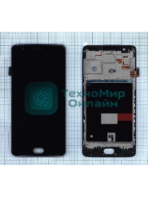 Дисплей для OnePlus 3T (TFT) черный c рамкой