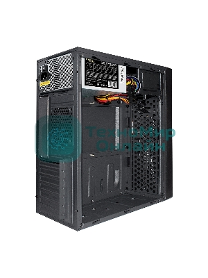 Компьютерный корпус Miditower ExeGate AA-440-UNS450 (ATX, БП UNS450 с вент. 12см, 2*USB, аудио, черный)