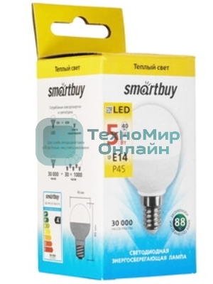 Светодиодная лампа Smartbuy FIL P45F-5W/3000/E14