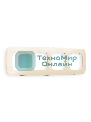 Рамка OMEGA Ecta (Бежевый матовый) 4-ая OF140334