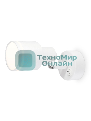 Накладной поворотный спот с выключателем Ambrella light TA1281 WH белый GU10 max 12W 100*55*132
