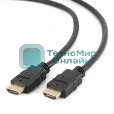 Кабель Cablexpert HDMI CC-HDMI4-10, 19M/19M, v2.0, медь, позол.разъемы, экран, 3м, черный, пакет