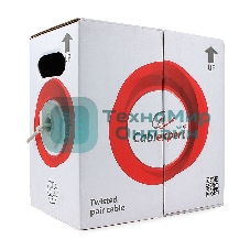 Кабель Cablexpert, UTP5e, 4 пары, 0.40 мм, CCA, однож., 100 м, серый