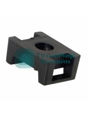 Площадка для крепления стяжки Rexant (ПС-2) 22x16 мм, черная, упаковка 10 шт.