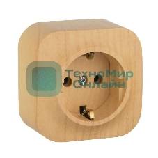 Розетка 1-м ОП Quteo 16А с заземл. дерево Legrand 782271