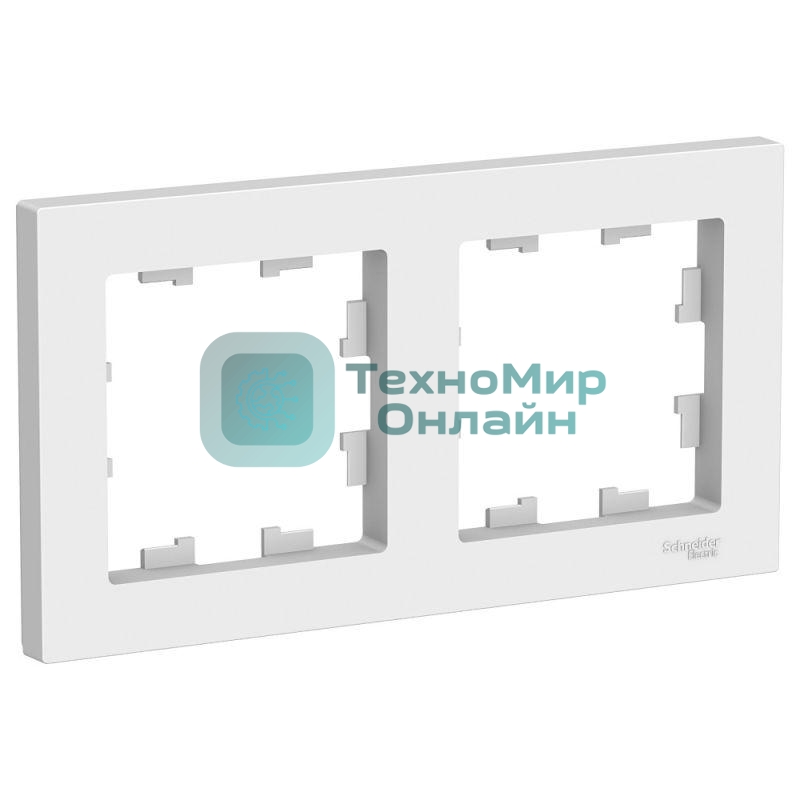 Рамка Schneider-electric AtlasDesign 2-постовая, универсальная, белый
