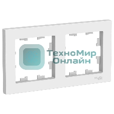 Рамка Schneider-electric AtlasDesign 2-постовая, универсальная, белый