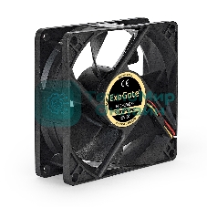 Вентилятор для корпуса ExeGate ExtraPower EP08025B3P черный, 80 мм, 2900 об/мин, 29.5 дБ, 3 pin