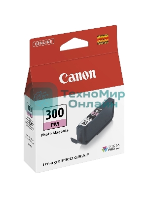 Картридж струйный Canon PFI-300 PM EUR/OCN пурпурный (magenta) (530 стр.) для Canon imagePROGRAF PRO-300