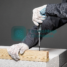 Перчатки трикотажные Сибртех, с ПВХ точкой, 7 класс