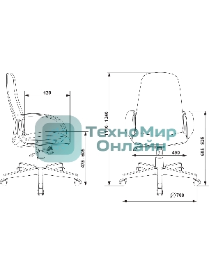 Кресло Бюрократ CH-808AXSN/TW-11 черный, ткань