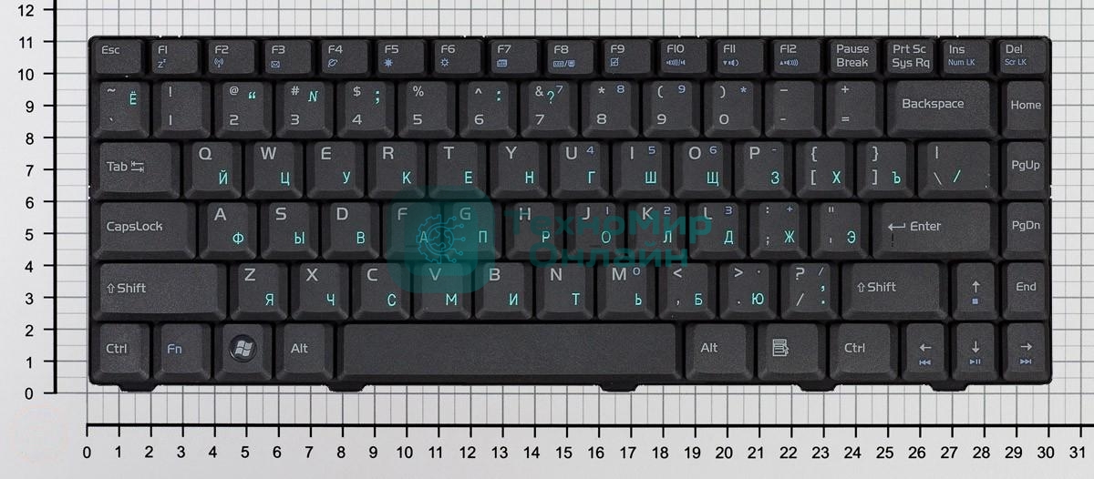 Клавиатура для ноутбука Asus F80 X82 X85 X88 F81 F81S F83SE черная