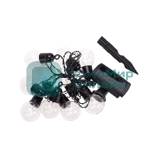 Гирлянда садовая Rexant Сэвил, 398см, 3000К, встроенный аккумулятор, солнечная панель,коллекция Лондон