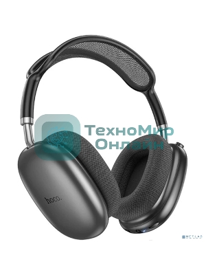 Беспроводные/проводные наушники Hoco W55 серый космос, накладные, Bluetooth + проводной