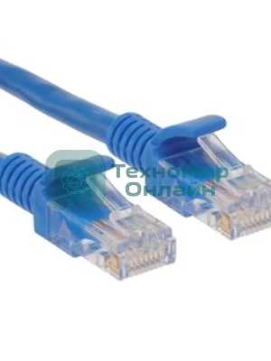 Патч-корд ExeGate UTP-RJ45-RJ45-C6-2M-BL, UTP, cat.6, 2м, синий