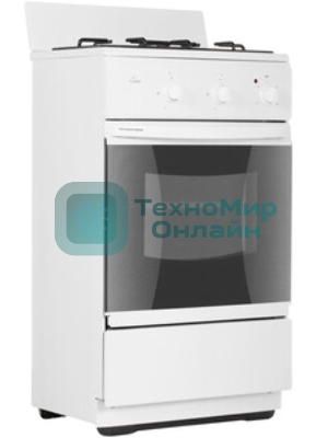 Плита комбинированная Flama CK 2202 W белый, конфорок 2 шт, духовка 30 л, 50 см x 85 см x 38 см