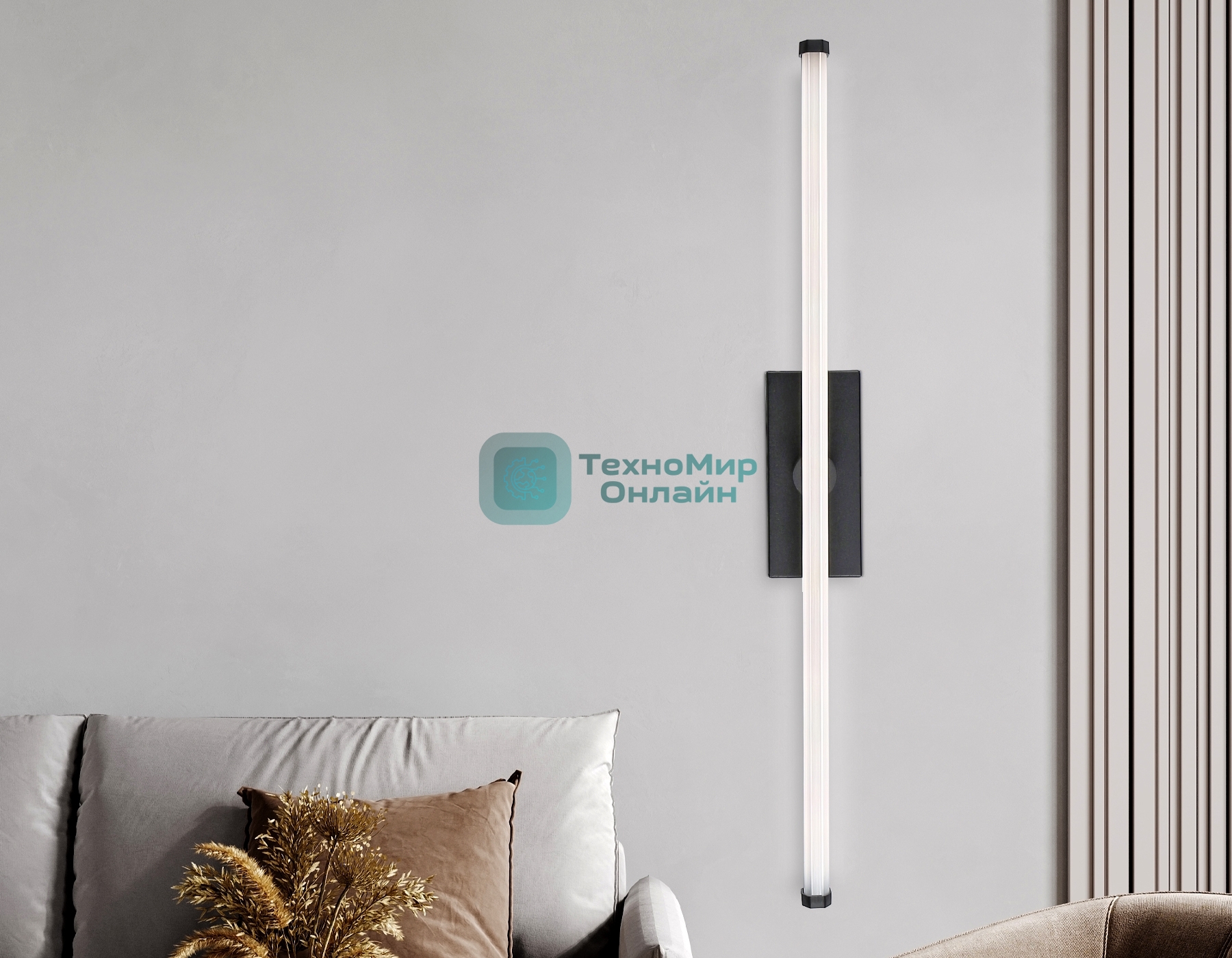 Настенный светодиодный светильник Ambrella light FL6112 BK черный 9W 3000K-6400K 410*40*80