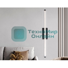 Настенный светодиодный светильник Ambrella light FL6112 BK черный 9W 3000K-6400K 410*40*80