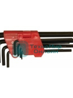 Набор ключей Matrix имбусовых hex 1.5–10мм crv 9 шт, удлиненные