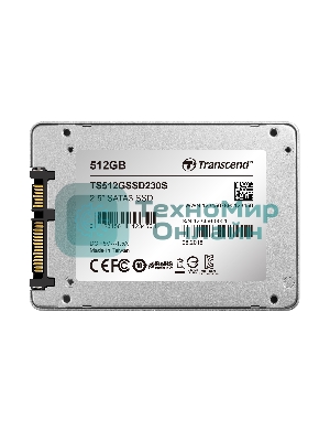 Накопитель SSD Transcend 230S, 512Gb, SATA III, 2.5