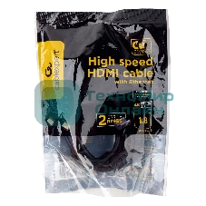 Кабель HDMI Cablexpert CCF2-HDMI4-6, 19M/19M, v2.0, медь, позол.разъемы, экран, 2 фер.кольца, 1,8м, черный, пакет