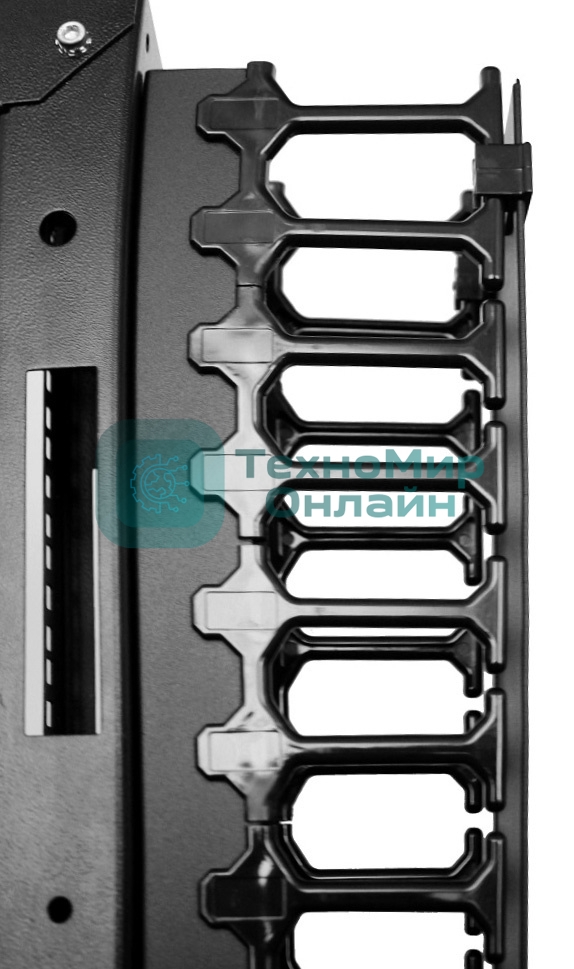 Вертикальный кабельный органайзер с пластиковыми пальцами 42U для шкафов ШТК-СП