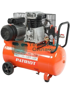 Компрессор поршневой ременной Patriot PTR 50-360I, 360 л/мин, 10 бар, 2200 Вт, 50 л, быстросъемный 1/4