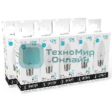 Лампа светодиодная Gauss Elementary 30222 12Вт цок.: E27 свеча 220B 4100K св. свеч. белый нейт. (упак.: 10 шт)