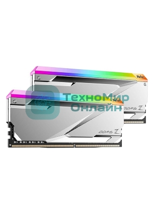 Оперативная память NETAC, DDR5, 32GB (2x16GB), 7200MHz, CL34, DIMM, с радиаторами, RGB, серебристый