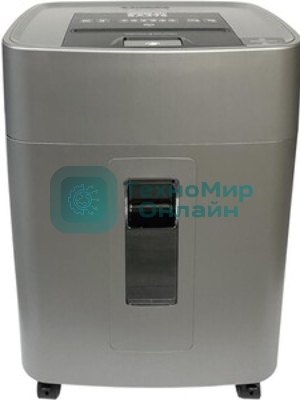 Шредер Office Kit SA375 серый/черный с автоподачей (секр.P-4) фрагменты 375лист. 42лтр. скрепки скобы пл.карты CD