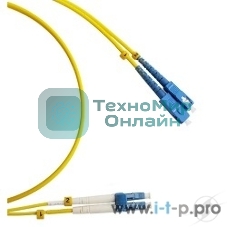 Патч-корд Hyperline FC-D2-9-LC/UR-SC/UR-H-1M-LSZH-YL (FC-9-LC-SC-UPC-1M) Патч-корд волоконно-оптический (шнур) SM 9/125 (OS2), LC/UPC-SC/UPC, duplex, LSZH, 1 м